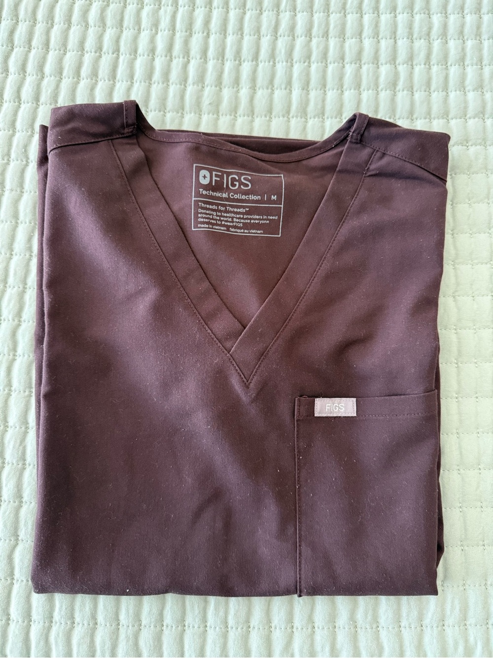 FIGS espresso brown catarina scrub top